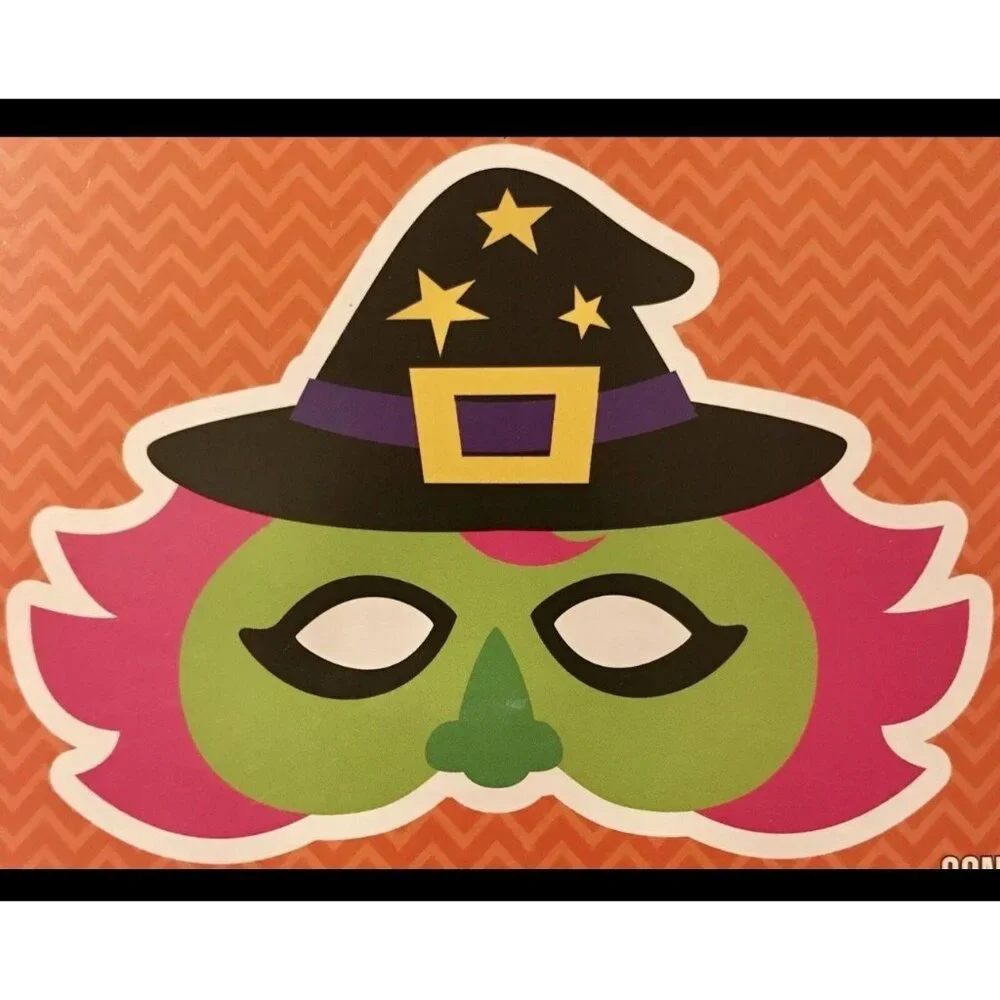 3 Assorted Design Halloween Glow Stick Eye Mask FRANKENSTEIN  & PUMPkIN & WITCH